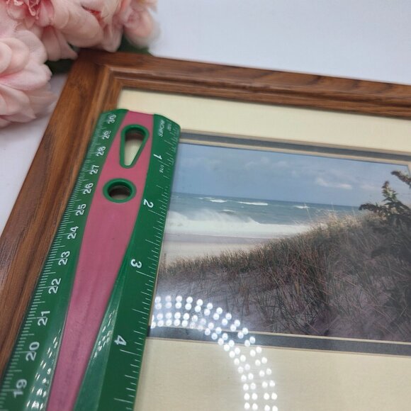 Vintage Framed Matted Ocean Beach Nature Scene Seascape Photograph - Picture 9 of 11